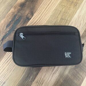Every Man Jack Men Toiletry Wash Bag Travel Pouch Toiletries Dopp Kit Brown